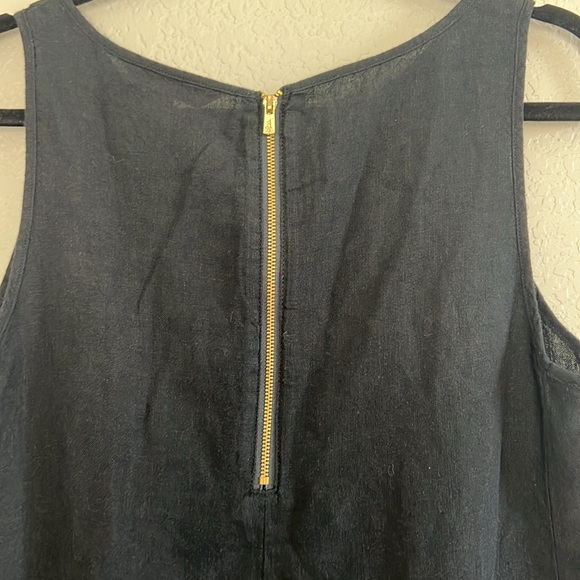 Lilly Pulitzer 100% Linen Edelyn Swing Shift Dress In Black. Size 6 - Picture 7 of 12